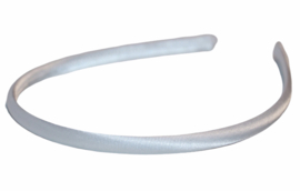 Diadeem / Haarband 7 mm satijn kleur wit