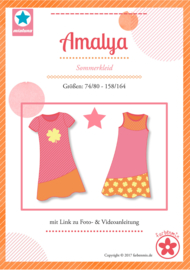 Farbenmix papier patroon Amalya Maat74/80 - 158/164