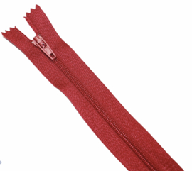 Nylon rits bordeauxrood niet deelbaar 25 cm