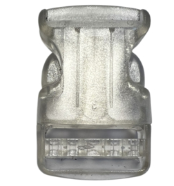 Klikgesp tansparant 30 mm, per stuk