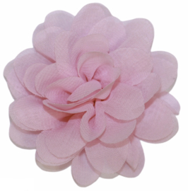 Stoffen bloem +/- 7 cm babyroze