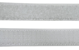 Klittenband 20 mm wit per 0,5 meter