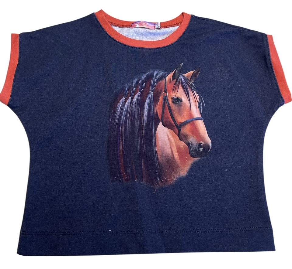 T-shirt French terry horse 110-122/128