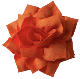 Chiffon lotus bloem 8 cm oranje