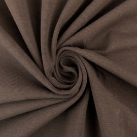 Tricot: effen donker mokka, per 25cm