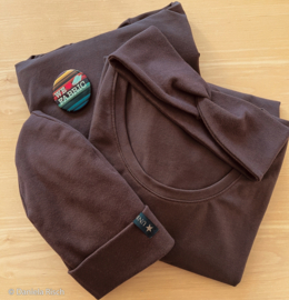 Tricot: effen bruin (Swafing kleur 178) 60x155 cm coupon