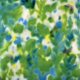 Satijn groen/blauw/geel/wit (Editex) per 25 cm