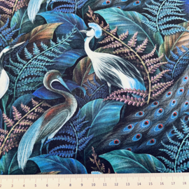 Tricot digitale print : Peacock Paradise (Stenzo) per 25 cm