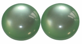 cabochon glanzend mint 12mm, per 2 stuks