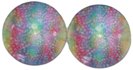 Glas cabochon multi color 18 x 25 mm