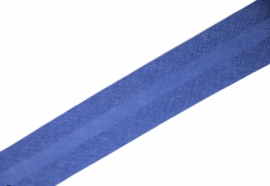 Biaisband katoen kobaltblauw, per meter