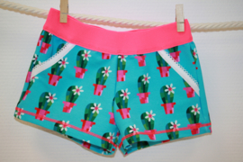 Shortje blue cactus  ** LAATSTE MATEN 80/86 & 116/122 **