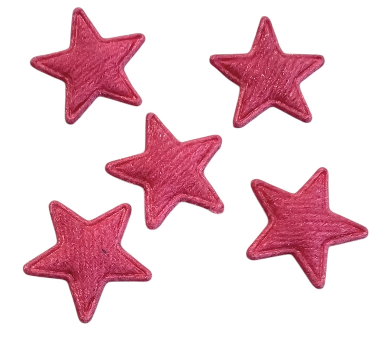 Applicatie ster vilt mini 15mm roze, per 5