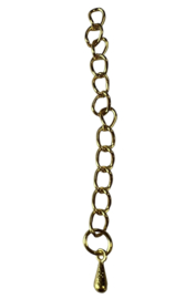 Sluiting  ketting/armband goudkleur +/- 6 cm