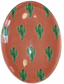 Glas flatback cabochon cactus 18 x 25 mm