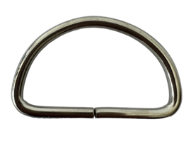 D-ringen 38 mm zilverkleur,  per stuk
