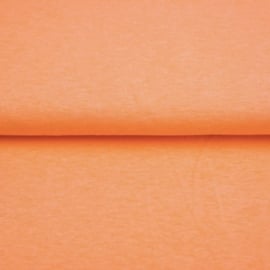 Neon oranje tricot gemeleerd, per 25 cm