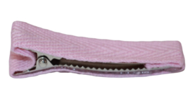 Alligator haarclipje 50 mm keperband roze