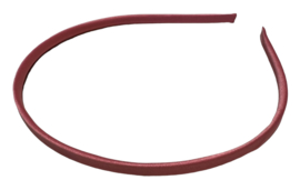 Haarband 5 mm RVS, zalmroze satijn bekleed