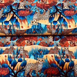 French Terry tricot: Leopard dreams, per 25 cm