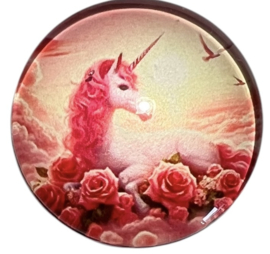 Glas cabochon 25mm: unicorn