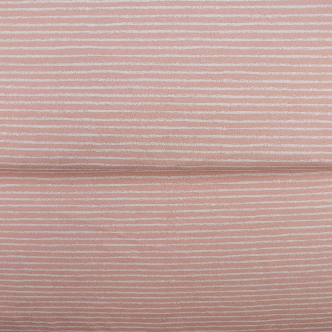 Tricot: striped pink/white, per 25 cm