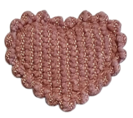 Hartje rib oudroze 25x21 mm