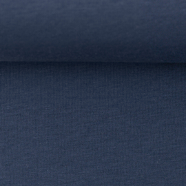 Brushed joggingstof: jeansblauw (Swafing kleur 744), per 25 cm