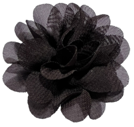 Stoffen bloem 5 cm donkerbruin