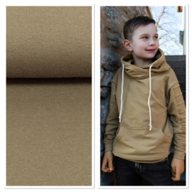 Brushed joggingstof: camel (Swafing kleur 673), per 25 cm