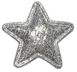 Applicatie shiny sterretje 25 mm zilver