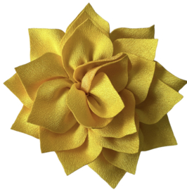 Chiffon lotus bloem 8 cm geel