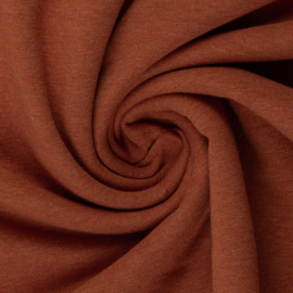 Tricot: melange  terracotta (Swafing kleur 1714), per 25 cm