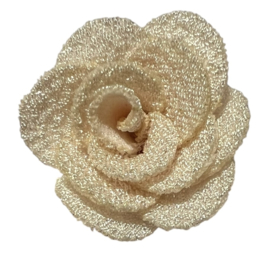 Stoffen bloem 25mm lichtbeige