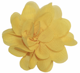Stoffen bloem 5 cm geel