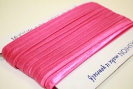 Elastisch biaisband/vouwtres fuchsia roze 20 mm per 0,5 meter