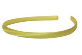 Diadeem / Haarband 10 mm satijn kleur zonnig geel