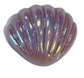 Flatback schelp met parelmoer glans 20mm, lila