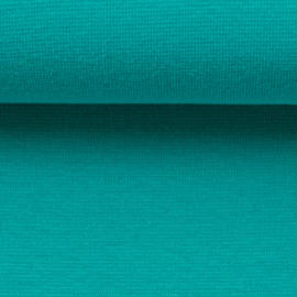 Boordstof: Aqua (Swafing kleur 746) Rondgebreid 48 cm. Per 25 cm