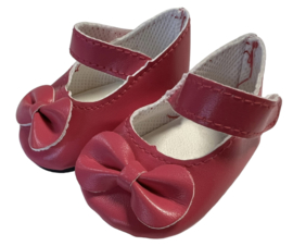 Ballerina fuchsiaroze met bandje en strikje voor babyborn
