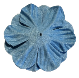 Stoffen bloem lichtblauwe jeans 7,5 cm
