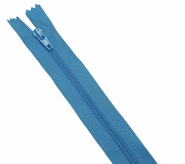 Nylon rits aquablauw niet deelbaar 40 cm