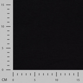 Effen tricot met ribbel: Ottoman tricot black, per 25 cm