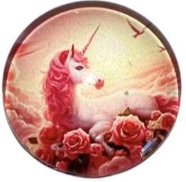 Glas cabochon 20mm: unicorn