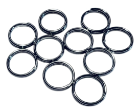 Dubbel rings 8mm /open jump rings RVS, per 10 stuks