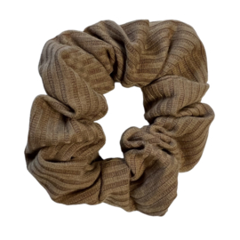 Ribbel scrunchie beige