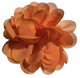 Stoffen bloem +/- 10 cm oranje