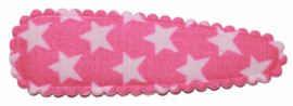 kniphoesje katoen roze met witte sterren 5 cm