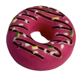 Flatback donut fuchsia 18 mm