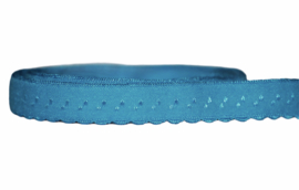 Elastische biaisband met schulprandje (vouwkant) skyblue 10mm per 0,5 meter